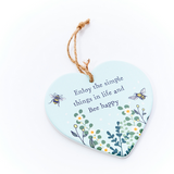Hanging Heart With Bee Decoration