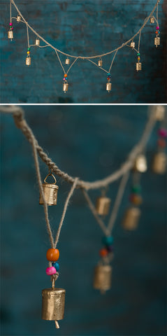 Jute Garland of bells and beads