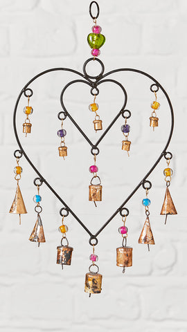 Heart with beads and bells