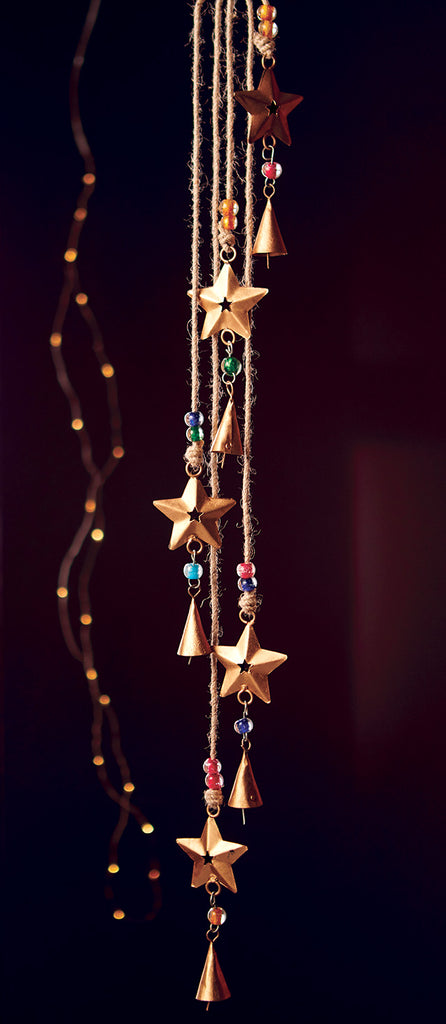 String of 5 stars with Bells