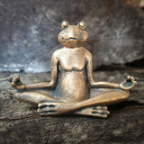 Sitting Frog in Yoga Pose.
